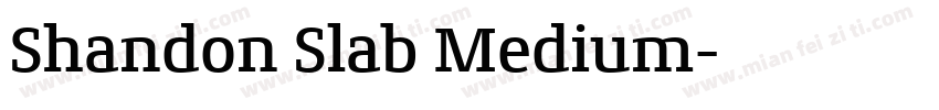 Shandon Slab Medium字体转换
